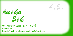 aniko sik business card